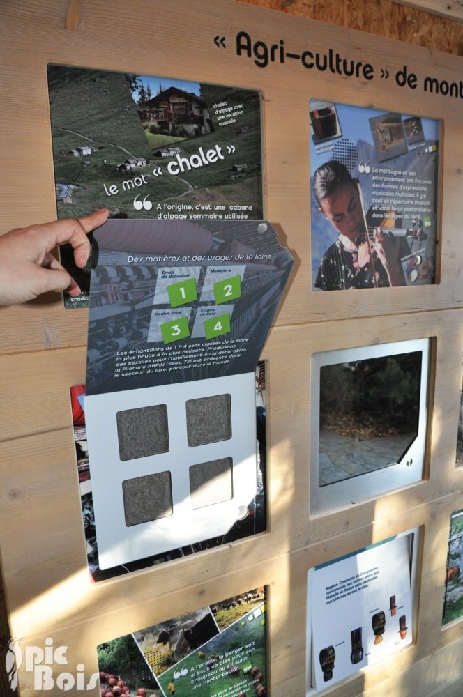 Signalétique touristique - Caisson - Exposition ludique - Fabrication PIC BOIS