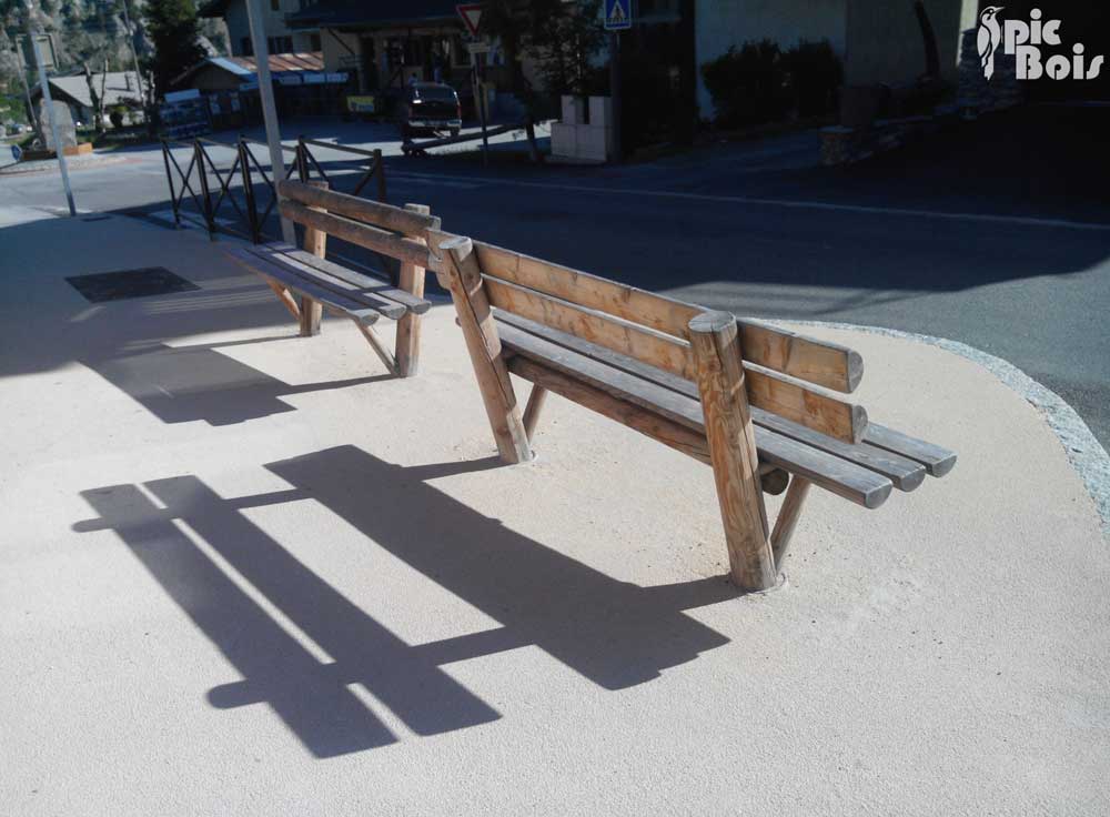 Signalétique touristique - Banc - En ville - Fabrication PIC BOIS