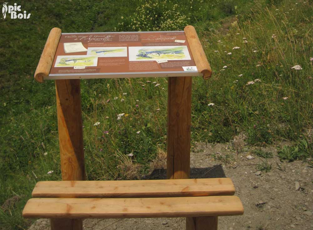 Signalétique touristique - Station de dessin - Les aquarelles - Fabrication PIC BOIS