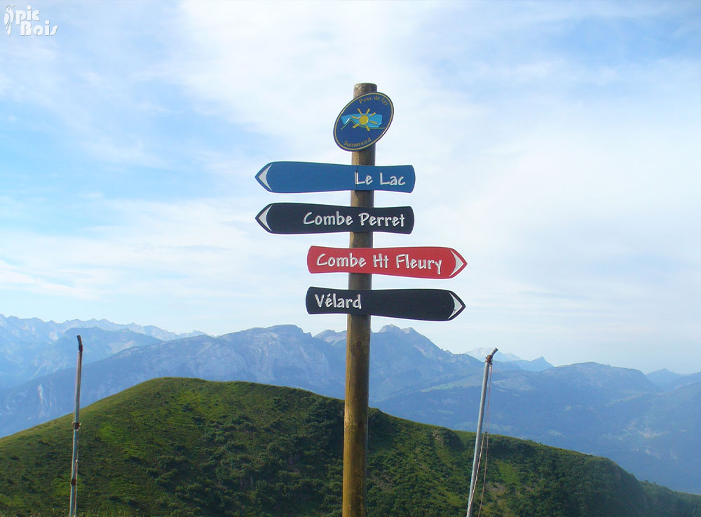 Signalétique touristique - Signalisation - Accès station - Fabrication PIC BOIS