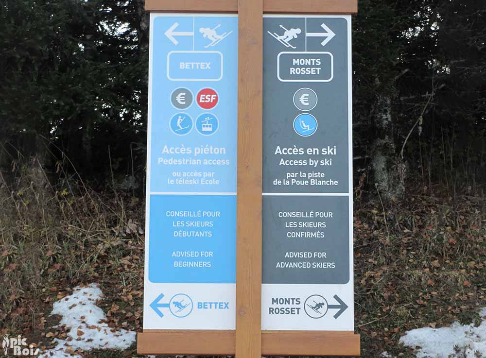 Signalétique touristique - Signalisation - Aménagement de station - Fabrication PIC BOIS