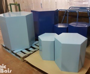 Signalétique touristique - Enseigne - Ilots hexagonaux - Fabrication PIC BOIS