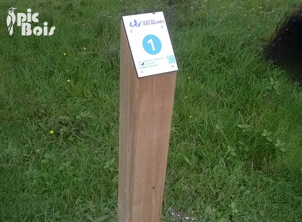 Signalétique touristique - Balisage - Point découverte - Fabrication PIC BOIS