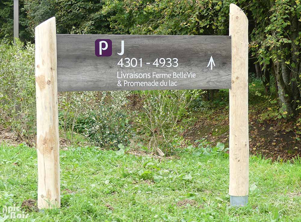 Signalétique touristique - Panneau directionnel - Indications - Fabrication PIC BOIS
