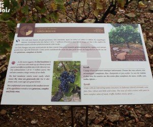 Signalétique touristique - Table de lecture - Vignoble grès rouge - Fabrication PIC BOIS