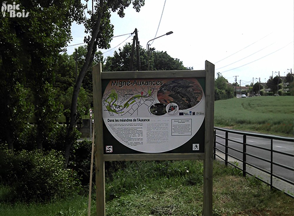 Signalétique touristique - Panneau d'information - Infos braille - Fabrication PIC BOIS