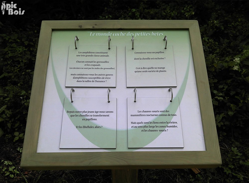 Signalétique touristique - Mobilier interactif - Thèmes multiples - Fabrication PIC BOIS