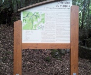 Signalétique touristique - Panneau d'information - Plan du maquis - Fabrication PIC BOIS