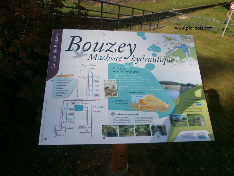 Signalétique touristique - Table de lecture - Circulation de l'eau - Fabrication PIC BOIS