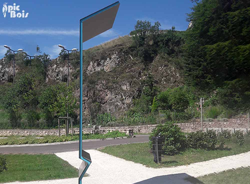Signalétique touristique - Panneau d'information - Parc naturel - Fabrication PIC BOIS