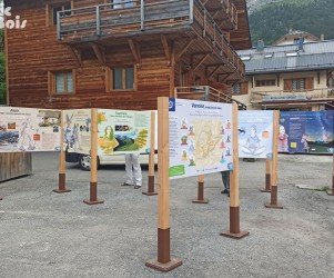 Signalétique touristique - Exposition temporaire - Parc national - Fabrication PIC BOIS