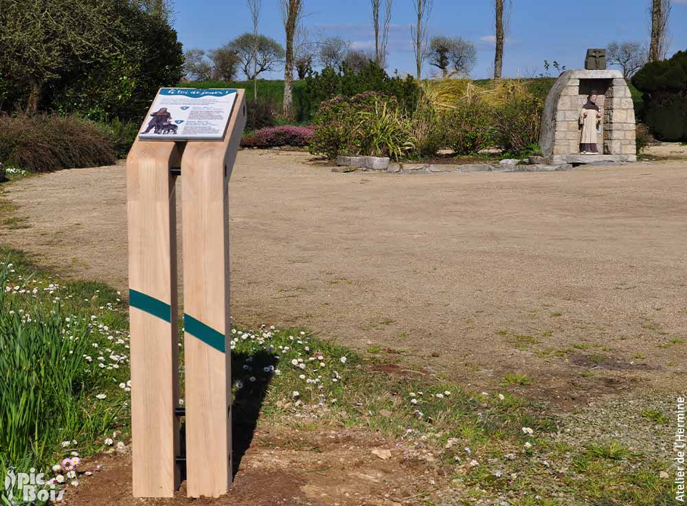 Signalétique touristique - Plaque thématique - Consignes de jeu - Fabrication PIC BOIS