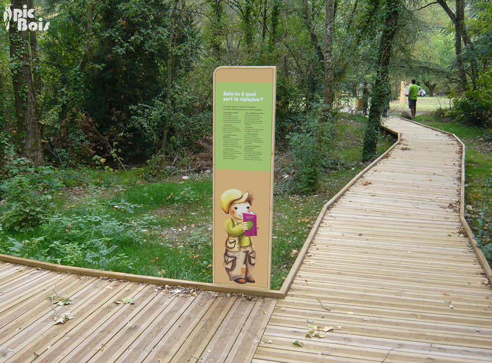 Signalétique touristique - Totem - Informations de sentier - Fabrication PIC BOIS