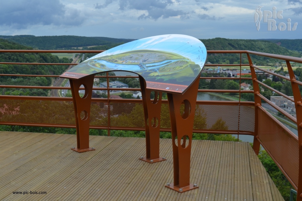 Signalétique touristique - Table d'orientation - Plateforme - Fabrication PIC BOIS