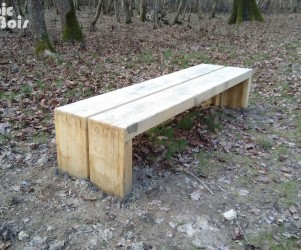 Signalétique touristique - Banc - Assemblage tenon et mortaise - Fabrication PIC BOIS