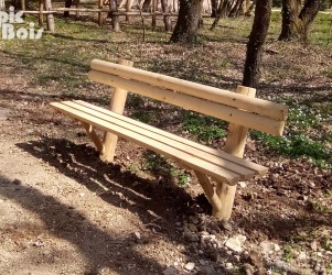 picbois – Gamme Furca – Banc avec dossier 79-Zoodyssée Signalétique touristique - Gamme Furca - Banc avec dossier - Fabrication PIC BOIS