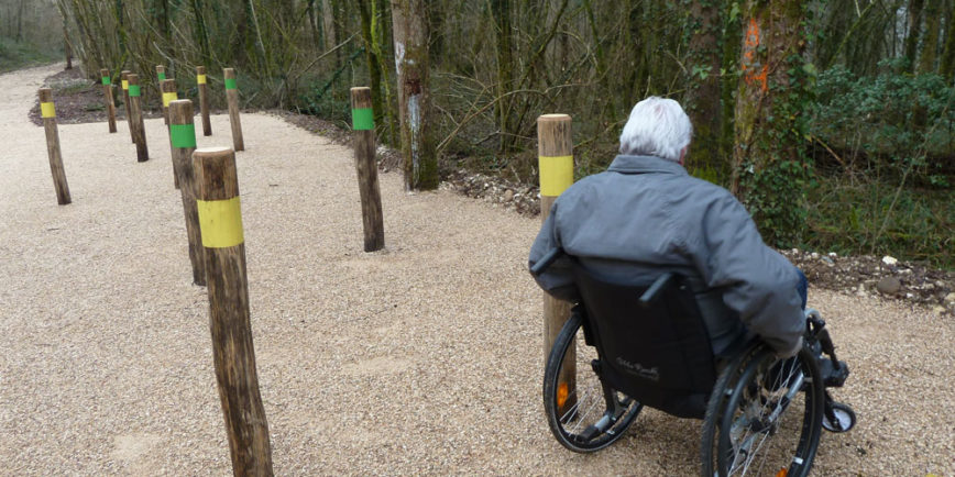 Signalétique touristique - Agrès sportif - Slalom accessible PMR - Fabrication PIC BOIS