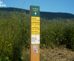 Signalétique touristique - Balisage - Les Marais - Fabrication PIC BOIS