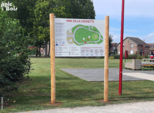 Signalétique touristique - Panneau d'information - Parc de la Croisette - Fabrication PIC BOIS