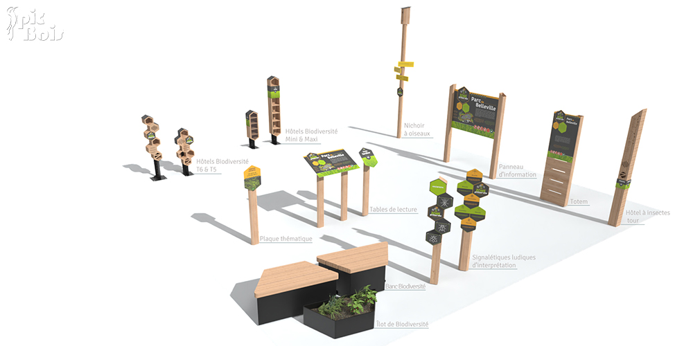 Signalétique touristique - La gamme Biodiversité - Fabrication PIC BOIS