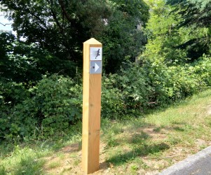 Signalétique touristique - Balisage - Parcours sportif dans les bois - Fabrication PIC BOIS