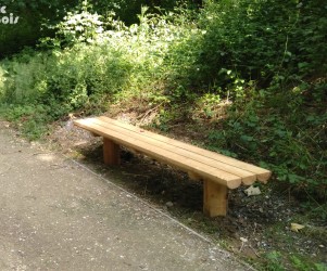 Signalétique touristique - Banc - Banquette Furca - Fabrication PIC BOIS
