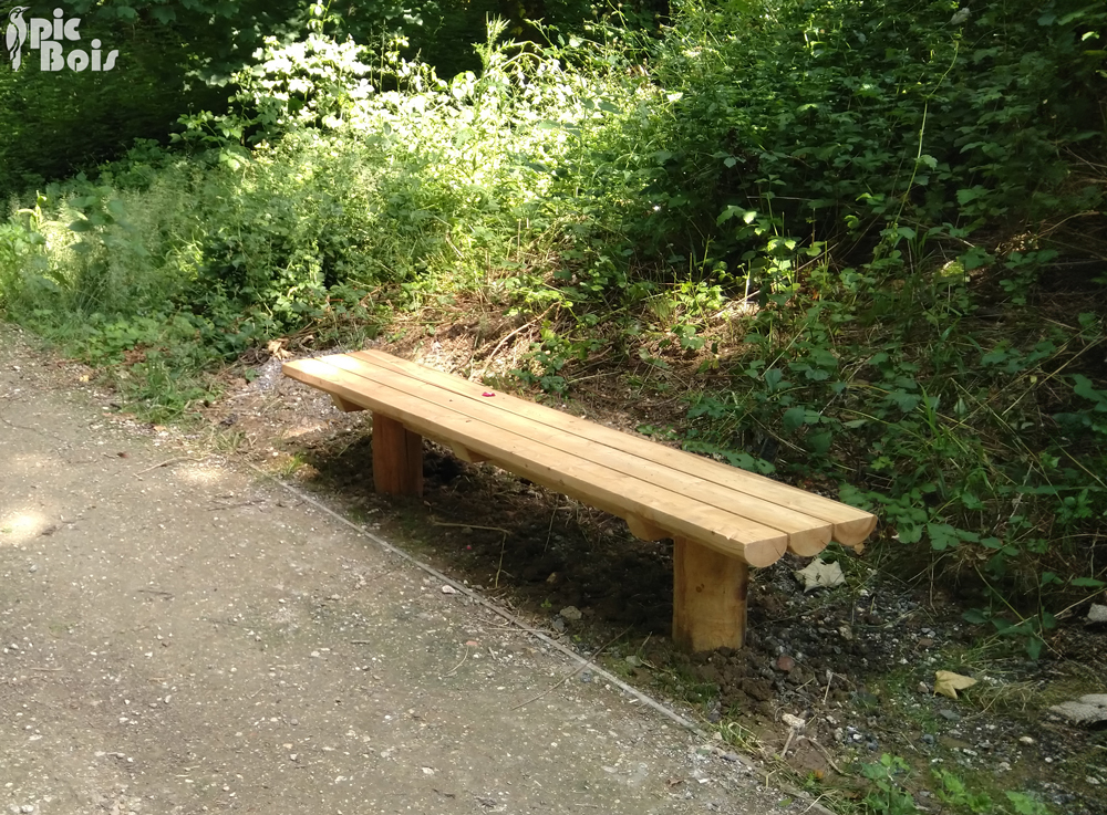 Signalétique touristique - Banc - Banquette Furca - Fabrication PIC BOIS
