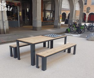 Signalétique touristique - Table de pique-nique - Jeu de dames - Fabrication PIC BOIS