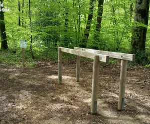 Signalétique touristique - Agrès sportif - Barres parallèles en bois - Fabrication PIC BOIS
