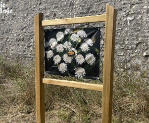 Signalétique touristique - Bâche - Insecte et fleurs - Fabrication PIC BOIS
