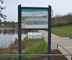 Signalétique touristique - Mobilier interactif - Animaux de l'étang - Fabrication PIC BOIS