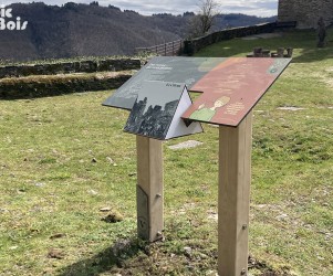 Signalétique touristique - Mobilier interactif - Les ruines - Fabrication PIC BOIS