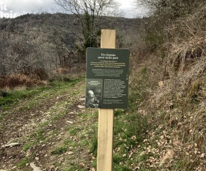 Signalétique touristique - Plaque thématique - Chemin pour nulle part - Fabrication PIC BOIS