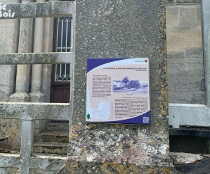 Signalétique touristique - Plaque thématique - Notre-Dame des neiges - Fabrication PIC BOIS