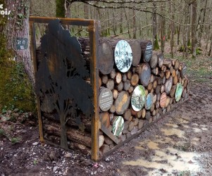 Signalétique touristique - Silhouette - Arbre en acier - Fabrication PIC BOIS