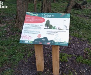 Signalétique touristique - Table de lecture - Le boisement - Fabrication PIC BOIS