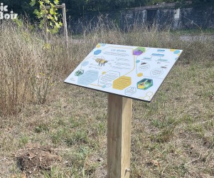 Signalétique touristique - Table de lecture - Les abeilles - Fabrication PIC BOIS