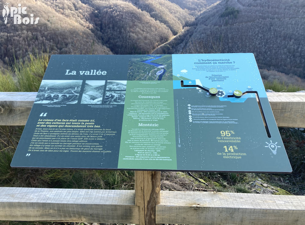 Signalétique touristique - Mobilier interactif - La vallée - Fabrication PIC BOIS