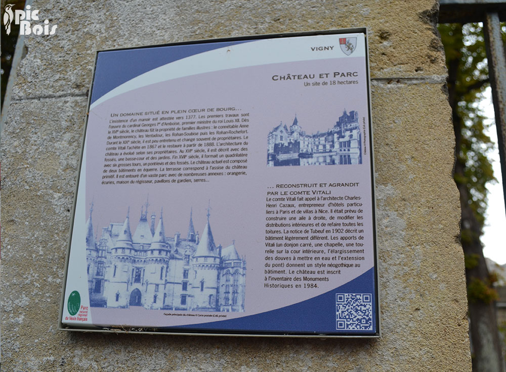 Signalétique touristique - Plaque thématique - Château et Parc - Fabrication PIC BOIS