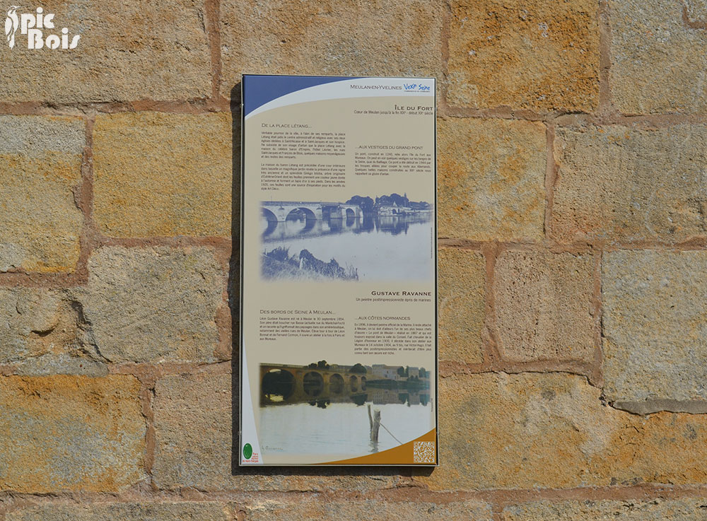 Signalétique touristique - Plaque thématique - Ile du Fort - Fabrication PIC BOIS