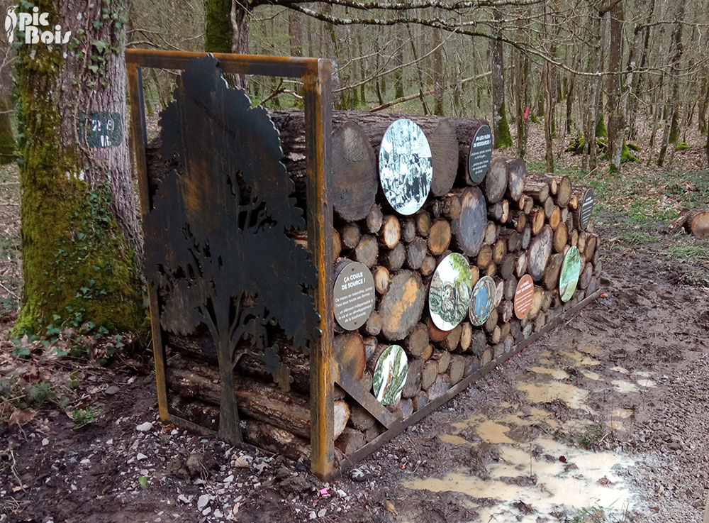 Signalétique touristique - Silhouette - Arbre en acier - Fabrication PIC BOIS