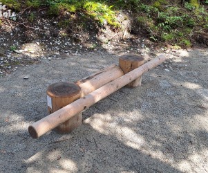 Signalétique touristique - Agrès sportif - Rondin à abdos - Fabrication PIC BOIS