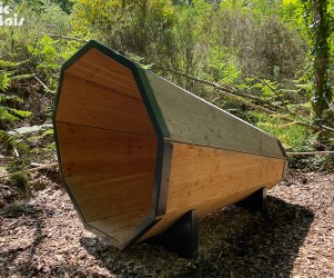 Signalétique touristique - Gamme Bien-être - Écoute de la nature - Fabrication PIC BOIS