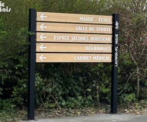 Signalétique touristique - SIL - Structure noire - Fabrication PIC BOIS