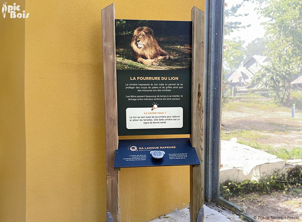 Signalétique touristique - Mobilier interactif - Langue râpeuse - Fabrication PIC BOIS