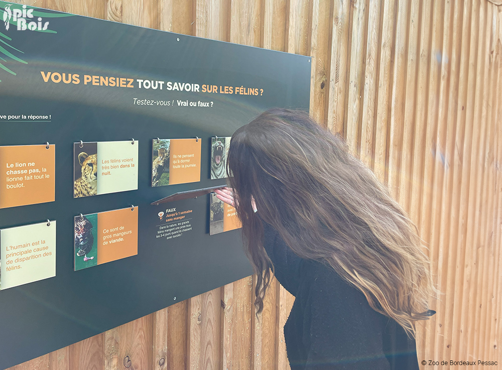 Signalétique touristique - Mobilier interactif - Vrai ou faux - Fabrication PIC BOIS