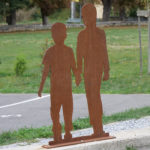Panneau école – Silhouettes enfants