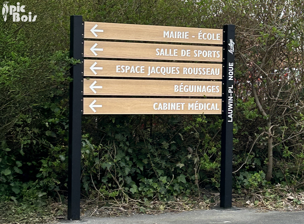 Signalétique touristique - SIL - Structure noire - Fabrication PIC BOIS