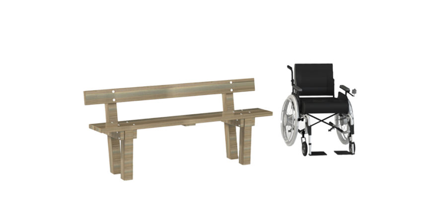 Signalétique touristique - Banc avec dossier Classéo - Fabrication PIC BOIS