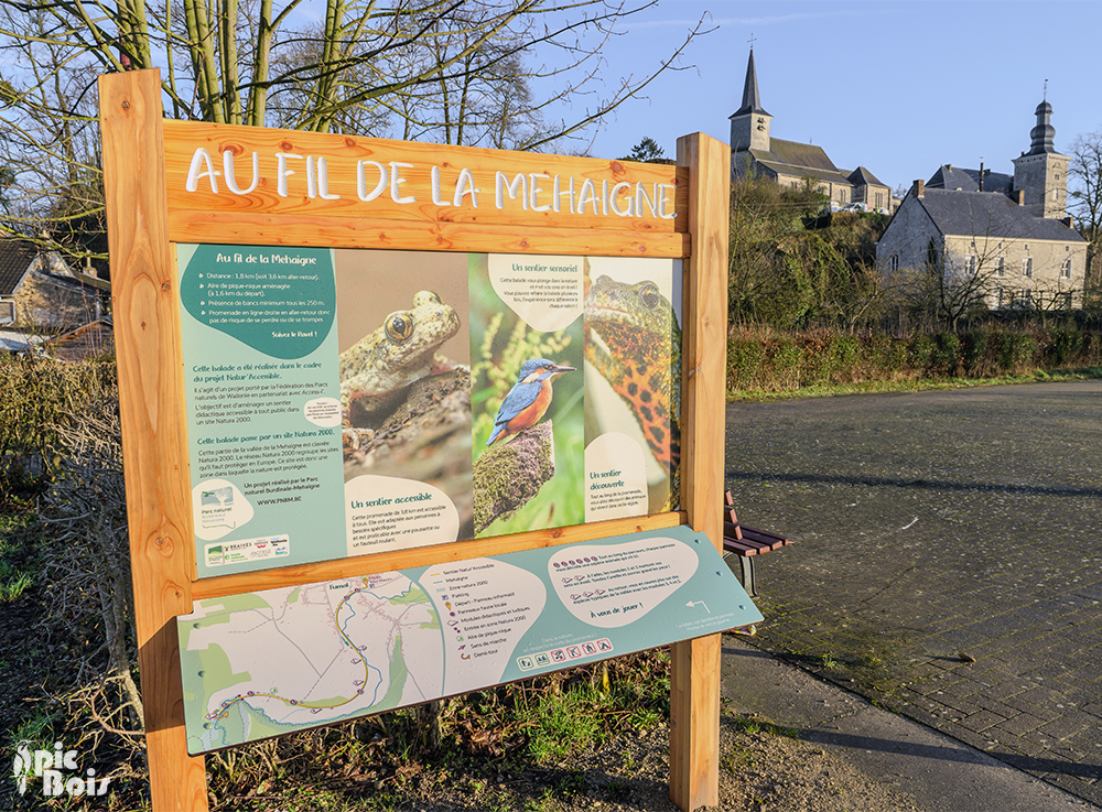 Signalétique touristique - Panneau d'information - Burdinne - Fabrication PIC BOIS